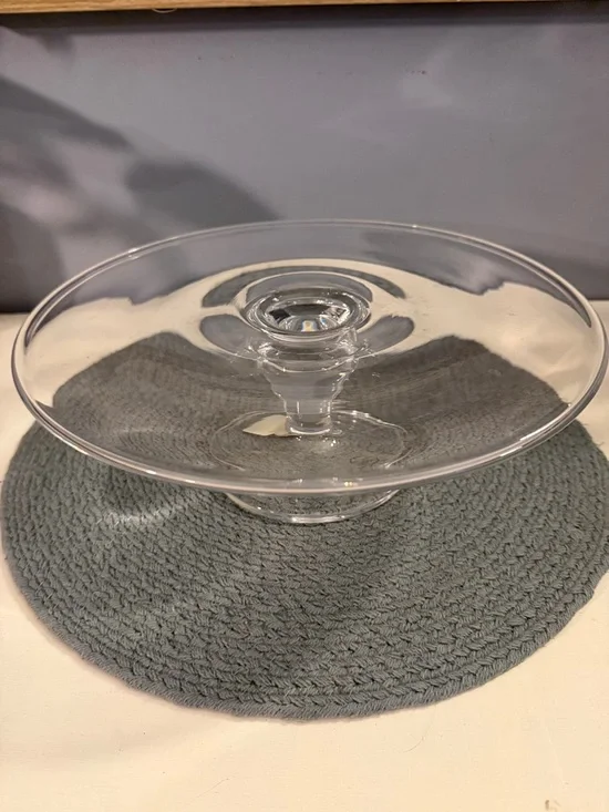 Lenox Crystal Organics Collection Footed Cake Plate - Picture 7 of 8